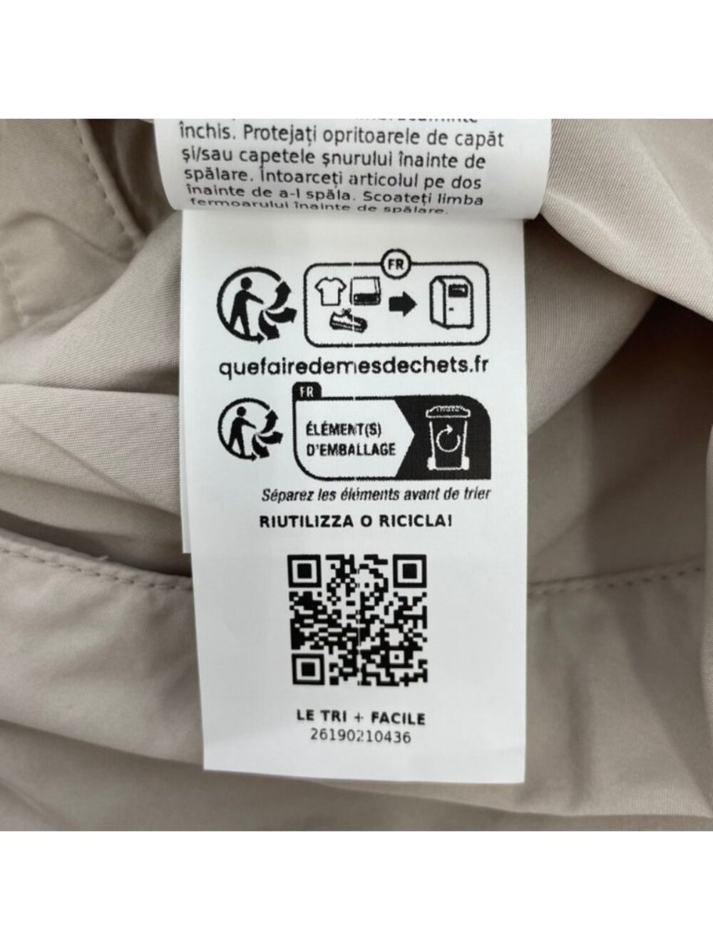 Max Mara 'S Smmcammeo Short Taffeta Jacket Rain Hoodie 36 Beige - Picture 11 of 12